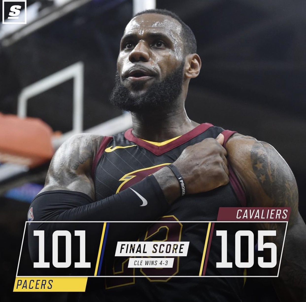 骑士力克步行者，成功晋级第二轮